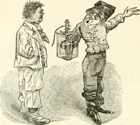 An illustration from Lightning flashes and electric dashes, a volume of choice telegraphic literature, humor, fun, wit & wisdom (1877)