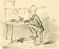 An illustration from Lightning flashes and electric dashes, a volume of choice telegraphic literature, humor, fun, wit & wisdom (1877)