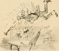 An illustration from Lightning flashes and electric dashes, a volume of choice telegraphic literature, humor, fun, wit & wisdom (1877)