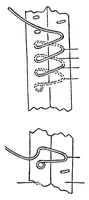An illustration from 輕便手編器獨習書 - Lightweight Hand Knitting Machine Manual (1927)
