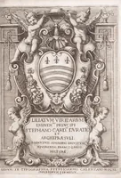An illustration from Liliatum viridarium : eminen.mo principi Stephano card.li Duratio et archipraesuli a Genuensi Seminario excultum reuerendo Franco Gneco rectore (1640)