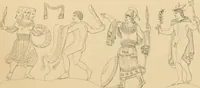 An illustration from L'imagerie phenicienne et la mythologie iconologique chez les Grecs (1880)