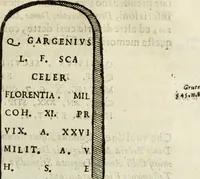 An illustration from Li marmi eruditi, ouero, Lettere sopra alcune antiche inscrizione (1659)