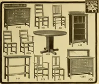 An illustration from Limberts Holland Dutch arts and crafts furniture. (1900)