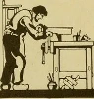 An illustration from Limberts Holland Dutch arts and crafts furniture. (1900)