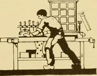 An illustration from Limberts Holland Dutch arts and crafts furniture. (1900)