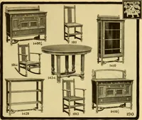 An illustration from Limberts Holland Dutch arts and crafts furniture. (1900)