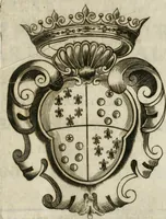 An illustration from L'intreccio di gigli : solennità di S. Antonio di Padova, celebrata l'anno 1658 & il 1659 dalla di lui congregatione eretta nuovamenta in Parma, sotto la protettione de' serenissimi signori prencipi Pietro e Maria Maddalena Farnesi (1659)