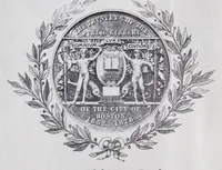 An illustration from Lis Cristi & Belial iudicialit[er] cora[m] Salomone iudice a sede diuina dato agitata super spolio & violencia per eu[n]de[m] Christu[m] i[n] inferno [com]missu[m] singulare[m] practica[m] co[n]tinens incipit feliciter