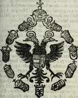 An illustration from Li sovrani del mondo : Opera, che dà notitia della genealogia delle loro famiglie, dell'ampiezza, e governo de' loro stati ... con un catalogo degli autori, che meglio ne hanno scritto (1720)