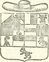 An illustration from Li Sovrani del mondo, opera, che dà notitia della genealogia delle loro famigilie; dell'ampiezza, e governo de'loro Stati, della loro religione, entrate, forze, titoli, pretenfioni, arme con l'origine floria de'pezzi, e quarti, che le compongono, e del luogo della loro residenza; con un catalogo degli autori, che meglio ne banno feritto; il tutto fino al tempo prefente (1729)
