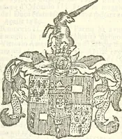 An illustration from Li Sovrani del mondo, opera, che dà notitia della genealogia delle loro famigilie; dell'ampiezza, e governo de'loro Stati, della loro religione, entrate, forze, titoli, pretenfioni, arme con l'origine floria de'pezzi, e quarti, che le compongono, e del luogo della loro residenza; con un catalogo degli autori, che meglio ne banno feritto; il tutto fino al tempo prefente (1729)