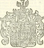 An illustration from Li Sovrani del mondo, opera, che dà notitia della genealogia delle loro famigilie; dell'ampiezza, e governo de'loro Stati, della loro religione, entrate, forze, titoli, pretenfioni, arme con l'origine floria de'pezzi, e quarti, che le compongono, e del luogo della loro residenza; con un catalogo degli autori, che meglio ne banno feritto; il tutto fino al tempo prefente (1729)