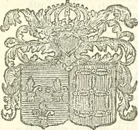 An illustration from Li Sovrani del mondo, opera, che dà notitia della genealogia delle loro famigilie; dell'ampiezza, e governo de'loro Stati, della loro religione, entrate, forze, titoli, pretenfioni, arme con l'origine floria de'pezzi, e quarti, che le compongono, e del luogo della loro residenza; con un catalogo degli autori, che meglio ne banno feritto; il tutto fino al tempo prefente (1729)