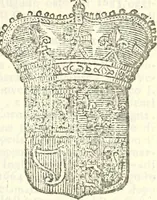 An illustration from Li Sovrani del mondo, opera, che dà notitia della genealogia delle loro famigilie; dell'ampiezza, e governo de'loro Stati, della loro religione, entrate, forze, titoli, pretenfioni, arme con l'origine floria de'pezzi, e quarti, che le compongono, e del luogo della loro residenza; con un catalogo degli autori, che meglio ne banno feritto; il tutto fino al tempo prefente (1729)