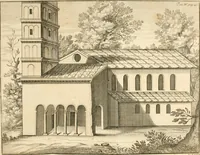 An illustration from L'istoria della Chiesa di S. Giovanni avanti Porta Latina, titolo cardinalizio (1716)