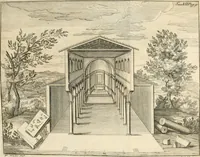 An illustration from L'istoria della Chiesa di S. Giovanni avanti Porta Latina, titolo cardinalizio (1716)