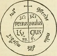 An illustration from L'istoria della Chiesa di S. Giovanni avanti Porta Latina, titolo cardinalizio (1716)