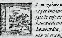 An illustration from L'istoria di Verona, del sig. Girolamo dalla Corte gentil'huomo veronese : divisa in dve parti, et in XXII libri : nella qvale non solo a pieno si contengono le cose pertinenti alla detta città, ma molte altre ancora si toccano, che alle altre città, & luoghi circonuicini si aspettano : con la tauola in ciascuna parte delle cose più notabili (1592)
