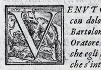 An illustration from L'istoria di Verona, del sig. Girolamo dalla Corte gentil'huomo veronese : divisa in dve parti, et in XXII libri : nella qvale non solo a pieno si contengono le cose pertinenti alla detta città, ma molte altre ancora si toccano, che alle altre città, & luoghi circonuicini si aspettano : con la tauola in ciascuna parte delle cose più notabili (1592)