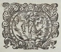 An illustration from Litheosphorvs, sive, De lapide bononiensi lucem in se conceptam ab ambiente claro mox in tenebris mire conseruante (1640)