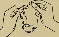 An illustration from A little sewing book for a little girl (1918)