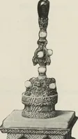 An illustration from Illustrated catalogue of the furniture and embellishments from the Imperial Palace, Pekin, exquisitely wrought gold ornaments from the ceremonial crowns of the former Emperor and Empress of China and numerous other objects of antiquity and distinctive artistic excellence, recently acquired by the firm of Messrs. Yamanaka & Company, New York, Japan, China [electronic resource] : to be sold at unrestricted public sale on the afternoons herein stated (1917)