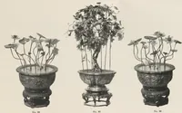 An illustration from Illustrated catalogue of the furniture and embellishments from the Imperial Palace, Pekin, exquisitely wrought gold ornaments from the ceremonial crowns of the former Emperor and Empress of China and numerous other objects of antiquity and distinctive artistic excellence, recently acquired by the firm of Messrs. Yamanaka & Company, New York, Japan, China [electronic resource] : to be sold at unrestricted public sale on the afternoons herein stated (1917)
