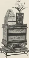 An illustration from Illustrated catalogue of the furniture and embellishments from the Imperial Palace, Pekin, exquisitely wrought gold ornaments from the ceremonial crowns of the former Emperor and Empress of China and numerous other objects of antiquity and distinctive artistic excellence, recently acquired by the firm of Messrs. Yamanaka & Company, New York, Japan, China [electronic resource] : to be sold at unrestricted public sale on the afternoons herein stated (1917)