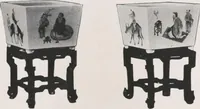 Picture 60 of 150 from Illustrated catalogue of the important collection of antique Chinese porcelains, Sung and Ming potteries, ancient stone sculptures, carved jades and other hard stones, snuff bottles, Mandarin necklaces, bronzes, enamels, palace furniture and wall panels and a number of rare and fine ancient Chinese paintings of the Sung and Ming periods [electronic resource] : all of which are to be sold at unrestricted public sale by direction of the Chinese expert, Lee Van Ching of Shanghai on the afternoons herein stated (1917), leaf 106
