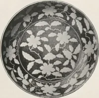 An illustration from Illustrated catalogue of the important collection of antique Chinese porcelains, Sung and Ming potteries, ancient stone sculptures, carved jades and other hard stones, snuff bottles, Mandarin necklaces, bronzes, enamels, palace furniture and wall panels and a number of rare and fine ancient Chinese paintings of the Sung and Ming periods [electronic resource] : all of which are to be sold at unrestricted public sale by direction of the Chinese expert, Lee Van Ching of Shanghai on the afternoons herein stated (1917)