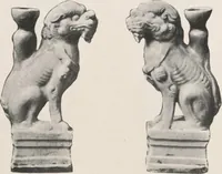 An illustration from Illustrated catalogue of the important collection of antique Chinese porcelains, Sung and Ming potteries, ancient stone sculptures, carved jades and other hard stones, snuff bottles, Mandarin necklaces, bronzes, enamels, palace furniture and wall panels and a number of rare and fine ancient Chinese paintings of the Sung and Ming periods [electronic resource] : all of which are to be sold at unrestricted public sale by direction of the Chinese expert, Lee Van Ching of Shanghai on the afternoons herein stated (1917)