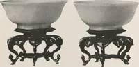 An illustration from Illustrated catalogue of the important collection of antique Chinese porcelains, Sung and Ming potteries, ancient stone sculptures, carved jades and other hard stones, snuff bottles, Mandarin necklaces, bronzes, enamels, palace furniture and wall panels and a number of rare and fine ancient Chinese paintings of the Sung and Ming periods [electronic resource] : all of which are to be sold at unrestricted public sale by direction of the Chinese expert, Lee Van Ching of Shanghai on the afternoons herein stated (1917)