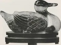 An illustration from Illustrated catalogue of the important collection of antique Chinese porcelains, Sung and Ming potteries, ancient stone sculptures, carved jades and other hard stones, snuff bottles, Mandarin necklaces, bronzes, enamels, palace furniture and wall panels and a number of rare and fine ancient Chinese paintings of the Sung and Ming periods [electronic resource] : all of which are to be sold at unrestricted public sale by direction of the Chinese expert, Lee Van Ching of Shanghai on the afternoons herein stated (1917)