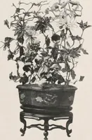 An illustration from Illustrated catalogue of the important collection of antique Chinese porcelains, Sung and Ming potteries, ancient stone sculptures, carved jades and other hard stones, snuff bottles, Mandarin necklaces, bronzes, enamels, palace furniture and wall panels and a number of rare and fine ancient Chinese paintings of the Sung and Ming periods [electronic resource] : all of which are to be sold at unrestricted public sale by direction of the Chinese expert, Lee Van Ching of Shanghai on the afternoons herein stated (1917)