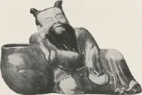 An illustration from Illustrated catalogue of the important collection of antique Chinese porcelains, Sung and Ming potteries, ancient stone sculptures, carved jades and other hard stones, snuff bottles, Mandarin necklaces, bronzes, enamels, palace furniture and wall panels and a number of rare and fine ancient Chinese paintings of the Sung and Ming periods [electronic resource] : all of which are to be sold at unrestricted public sale by direction of the Chinese expert, Lee Van Ching of Shanghai on the afternoons herein stated (1917)