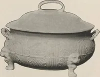 An illustration from Illustrated catalogue of a remarkable collection of beautiful white glazes in European and Oriental productions, exceptional Chinese porcelains, exclusively single-color specimens [electronic resource] : to be sold at unrestricted public sale by direction of Mr. Thomas B. Clarke at the American Art Galleries on the afternoons herein stated (1918)