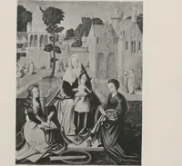 An illustration from Illustrated catalogue of a highly important collection of ancient paintings of the Italian, Dutch, Spanish, Flemish and French schools, including an imposing gathering of Italian and Flemish primitives [electronic resource] : to be sold at unrestricted public sale by direction of the F. Kleinberger Galleries, for the purpose of adjusting the business interests of their former partnership and the present incorporation, in the grand ballroom of the Plaza Hotel, Fifth Avenue, 58th to 59th Street, on the evening herein stated (1918)