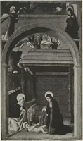 An illustration from Illustrated catalogue of a highly important collection of ancient paintings of the Italian, Dutch, Spanish, Flemish and French schools, including an imposing gathering of Italian and Flemish primitives [electronic resource] : to be sold at unrestricted public sale by direction of the F. Kleinberger Galleries, for the purpose of adjusting the business interests of their former partnership and the present incorporation, in the grand ballroom of the Plaza Hotel, Fifth Avenue, 58th to 59th Street, on the evening herein stated (1918)