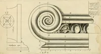 An illustration from Liure nouueau de l'art d'architecture : des cinq ordres et de plusieurs recueils de cette science, comme amphitheatres, plans, élevations, perspectiue et autres, desseignez correctement d'apres Vitruue, Scamossi, Palladio, Vignole et de Lorme (1650)