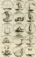 An illustration from Livre curieux et utile pour les sçavans et artistes : composé de trois alphabets de chiffres simples, doubles & triples, fleuronnez et au premier trait : accompagné d'un tres grand nombre de devises, emblêmes, médailles et autres figures hieroglyfiques : ensemble de plusieurs supports et cimiers pour les ornemens des armes : avec une table tres ample par le moyen de laquelle on trouvera facilement tous les noms imaginables (1685)