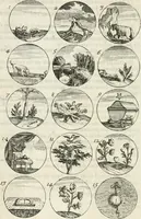 An illustration from Livre curieux et utile pour les sçavans et artistes : composé de trois alphabets de chiffres simples, doubles & triples, fleuronnez et au premier trait : accompagné d'un tres grand nombre de devises, emblêmes, médailles et autres figures hieroglyfiques : ensemble de plusieurs supports et cimiers pour les ornemens des armes : avec une table tres ample par le moyen de laquelle on trouvera facilement tous les noms imaginables (1685)