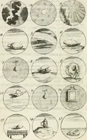 An illustration from Livre curieux et utile pour les sçavans et artistes : composé de trois alphabets de chiffres simples, doubles & triples, fleuronnez et au premier trait : accompagné d'un tres grand nombre de devises, emblêmes, médailles et autres figures hieroglyfiques : ensemble de plusieurs supports et cimiers pour les ornemens des armes : avec une table tres ample par le moyen de laquelle on trouvera facilement tous les noms imaginables (1685)