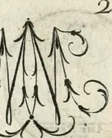 An illustration from Livre curieux et utile pour les sçavans et artistes : composé de trois alphabets de chiffres simples, doubles & triples, fleuronnez et au premier trait : accompagné d'un tres grand nombre de devises, emblêmes, médailles et autres figures hieroglyfiques : ensemble de plusieurs supports et cimiers pour les ornemens des armes : avec une table tres ample par le moyen de laquelle on trouvera facilement tous les noms imaginables (1685)