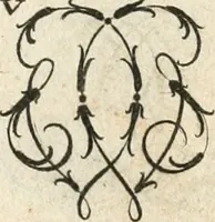 An illustration from Livre curieux et utile pour les sçavans et artistes : composé de trois alphabets de chiffres simples, doubles & triples, fleuronnez et au premier trait : accompagné d'un tres grand nombre de devises, emblêmes, médailles et autres figures hieroglyfiques : ensemble de plusieurs supports et cimiers pour les ornemens des armes : avec une table tres ample par le moyen de laquelle on trouvera facilement tous les noms imaginables (1685)