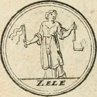 An illustration from Livre curieux et utile pour les sçavans et artistes : composé de trois alphabets de chiffres simples, doubles & triples, fleuronnez et au premier trait : accompagné d'un tres grand nombre de devises, emblêmes, médailles et autres figures hieroglyfiques : ensemble de plusieurs supports et cimiers pour les ornemens des armes : avec une table tres ample par le moyen de laquelle on trouvera facilement tous les noms imaginables (1685)