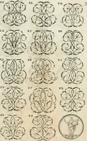 An illustration from Livre curieux et utile pour les sçavans et artistes : composé de trois alphabets de chiffres simples, doubles & triples, fleuronnez et au premier trait : accompagné d'un tres grand nombre de devises, emblêmes, médailles et autres figures hieroglyfiques : ensemble de plusieurs supports et cimiers pour les ornemens des armes : avec une table tres ample par le moyen de laquelle on trouvera facilement tous les noms imaginables (1685)