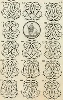 Picture 85 of 262 from Livre curieux et utile pour les sçavans et artistes : composé de trois alphabets de chiffres simples, doubles & triples, fleuronnez et au premier trait : accompagné d'un tres grand nombre de devises, emblêmes, médailles et autres figures hieroglyfiques : ensemble de plusieurs supports et cimiers pour les ornemens des armes : avec une table tres ample par le moyen de laquelle on trouvera facilement tous les noms imaginables (1685), leaf 169