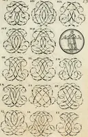 An illustration from Livre curieux et utile pour les sçavans et artistes : composé de trois alphabets de chiffres simples, doubles & triples, fleuronnez et au premier trait : accompagné d'un tres grand nombre de devises, emblêmes, médailles et autres figures hieroglyfiques : ensemble de plusieurs supports et cimiers pour les ornemens des armes : avec une table tres ample par le moyen de laquelle on trouvera facilement tous les noms imaginables (1685)