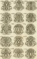 Picture 102 of 262 from Livre curieux et utile pour les sçavans et artistes : composé de trois alphabets de chiffres simples, doubles & triples, fleuronnez et au premier trait : accompagné d'un tres grand nombre de devises, emblêmes, médailles et autres figures hieroglyfiques : ensemble de plusieurs supports et cimiers pour les ornemens des armes : avec une table tres ample par le moyen de laquelle on trouvera facilement tous les noms imaginables (1685), leaf 183